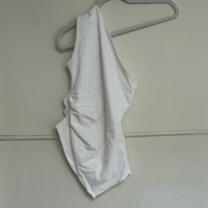 Zara White One Shoulder Top